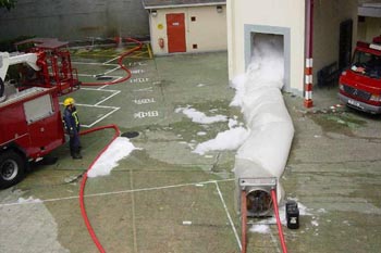 Application of high expansion foam generator